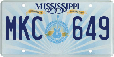 MS license plate MKC649