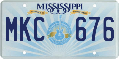 MS license plate MKC676