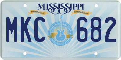 MS license plate MKC682