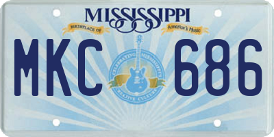 MS license plate MKC686