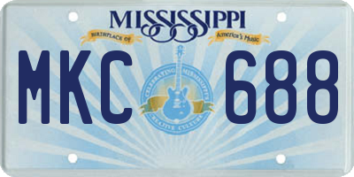MS license plate MKC688