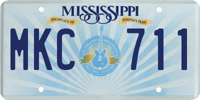 MS license plate MKC711
