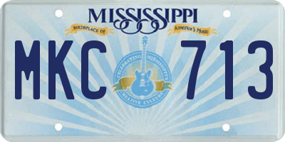 MS license plate MKC713