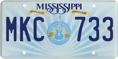 MS license plate MKC733