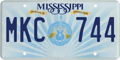 MS license plate MKC744