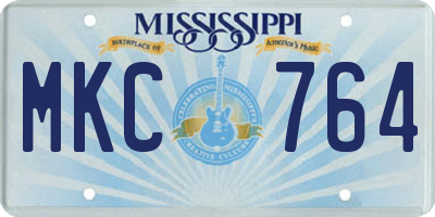 MS license plate MKC764