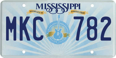 MS license plate MKC782