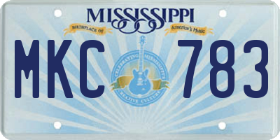 MS license plate MKC783