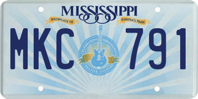 MS license plate MKC791