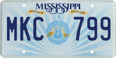 MS license plate MKC799