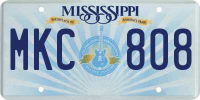 MS license plate MKC808