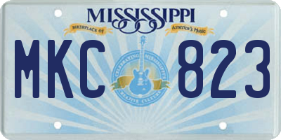 MS license plate MKC823