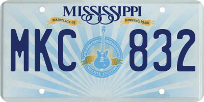 MS license plate MKC832