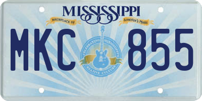 MS license plate MKC855