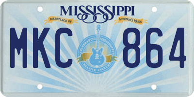 MS license plate MKC864