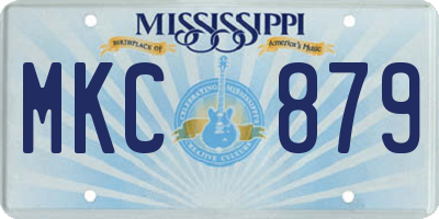 MS license plate MKC879
