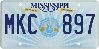 MS license plate MKC897