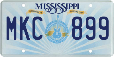 MS license plate MKC899