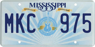 MS license plate MKC975
