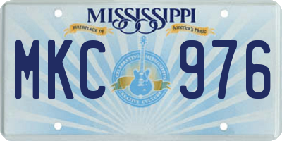 MS license plate MKC976