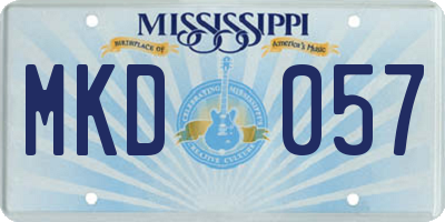MS license plate MKD057
