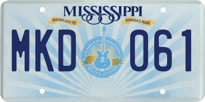 MS license plate MKD061