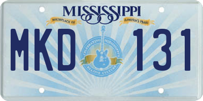MS license plate MKD131