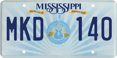 MS license plate MKD140