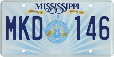 MS license plate MKD146