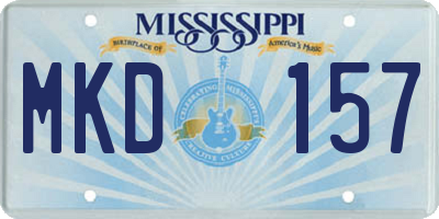 MS license plate MKD157
