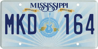MS license plate MKD164