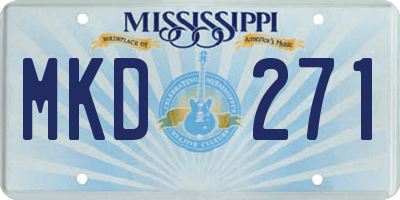 MS license plate MKD271