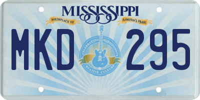 MS license plate MKD295