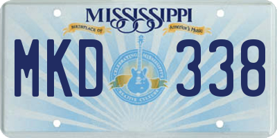 MS license plate MKD338