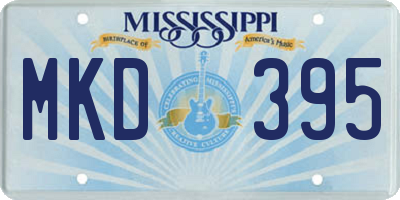 MS license plate MKD395