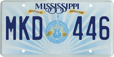 MS license plate MKD446