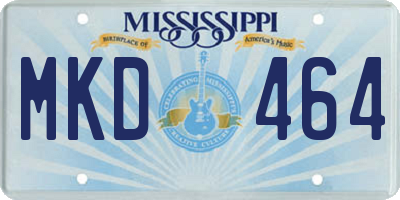 MS license plate MKD464