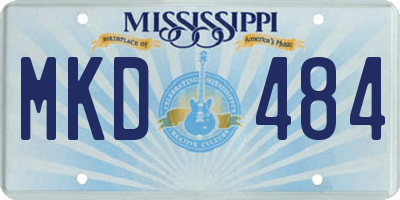 MS license plate MKD484