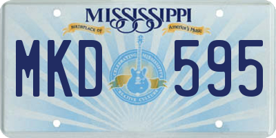 MS license plate MKD595