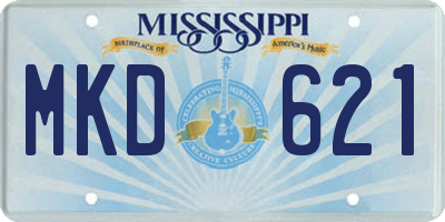 MS license plate MKD621
