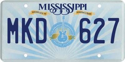 MS license plate MKD627