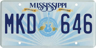 MS license plate MKD646