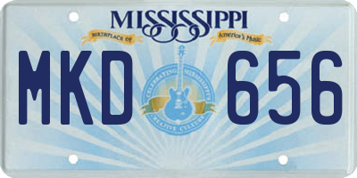 MS license plate MKD656