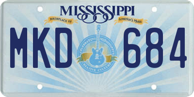 MS license plate MKD684