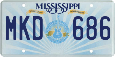 MS license plate MKD686