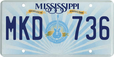 MS license plate MKD736