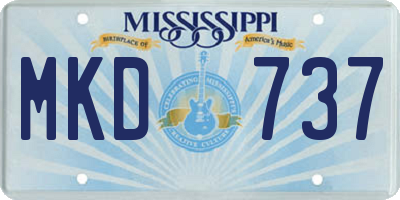 MS license plate MKD737