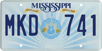 MS license plate MKD741