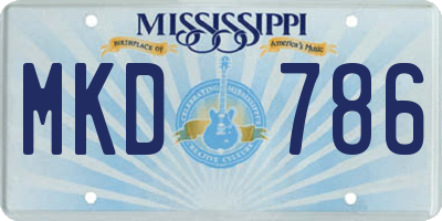 MS license plate MKD786