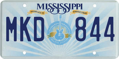 MS license plate MKD844